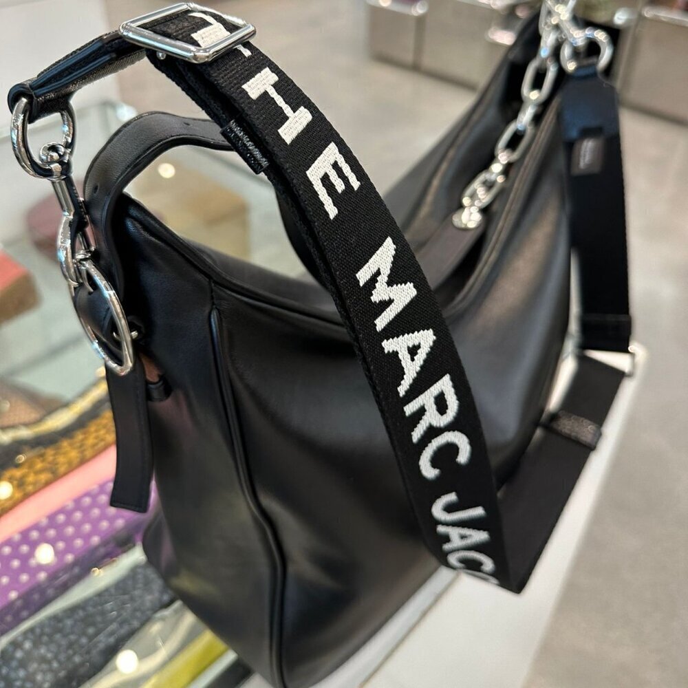 NWT! NEW! MARC JACOBS Tempo Baguette Shoulder Bag -Small Black, Leather, Women - Picture 12 of 13